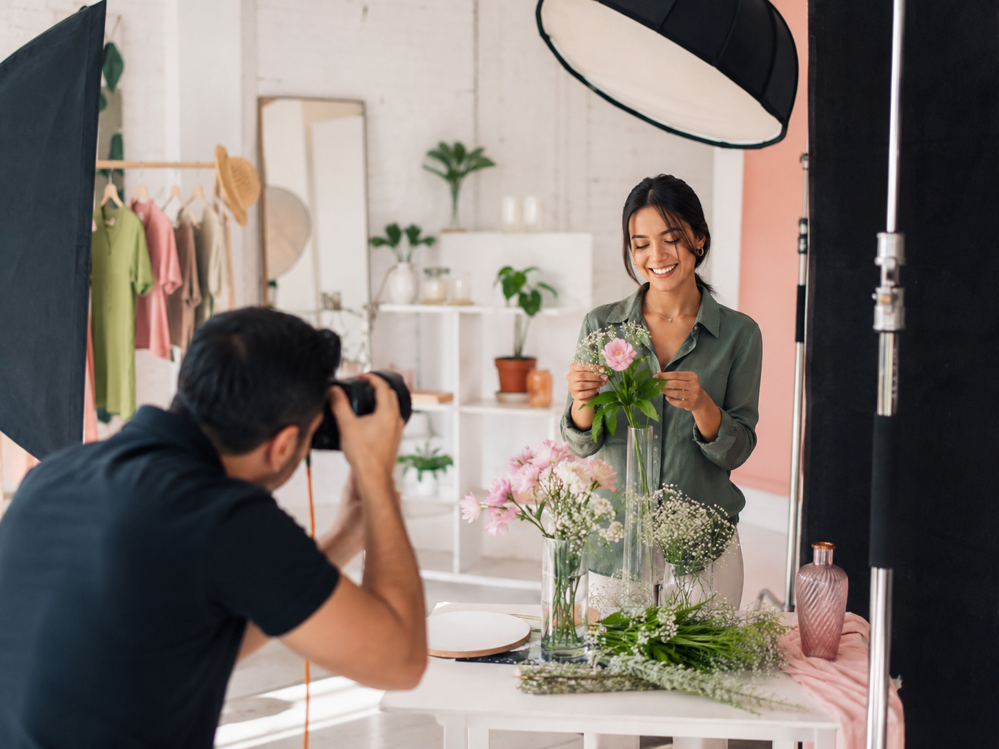 Sessão de fotografia profissional para comunicação de marca